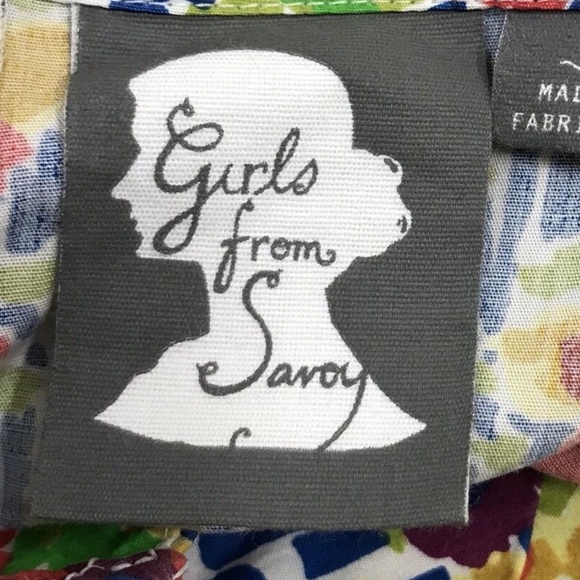 GIRLS FROM SAVOY 0 Vintage Floral Garden Party Halter Dress Smocked - Picture 4 of 10